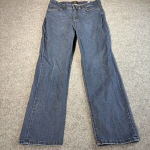 Lee Jeans Womens 30x29 Straight Leg Medium Wash‎ Stretch Denim Mid Rise Casual